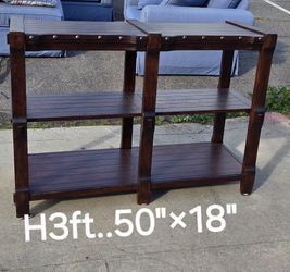 Solid Wood Table 2 Tier Rustic