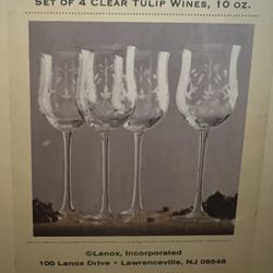 Lenox NIB Heather Crystal Wine Glasses