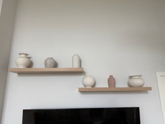 IKEA LACK Wall floating shelves (set of two) white stained oak effect, 43