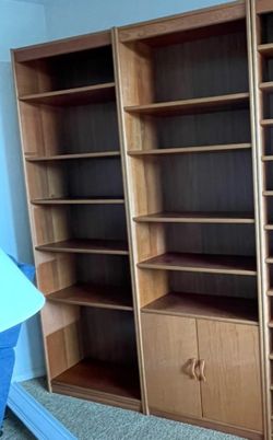 2 Modular Wooden Bookcases
