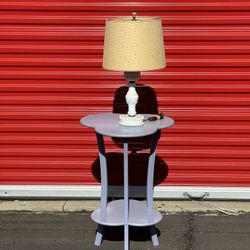 Side Table With Lamp