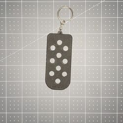 Croc Charm Keychain Black