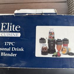 Blender / Shake Blender Elite Cuisine 17 Piece Personal Drink Blender with 4 x 16oz. Travel Cups EPB-1800