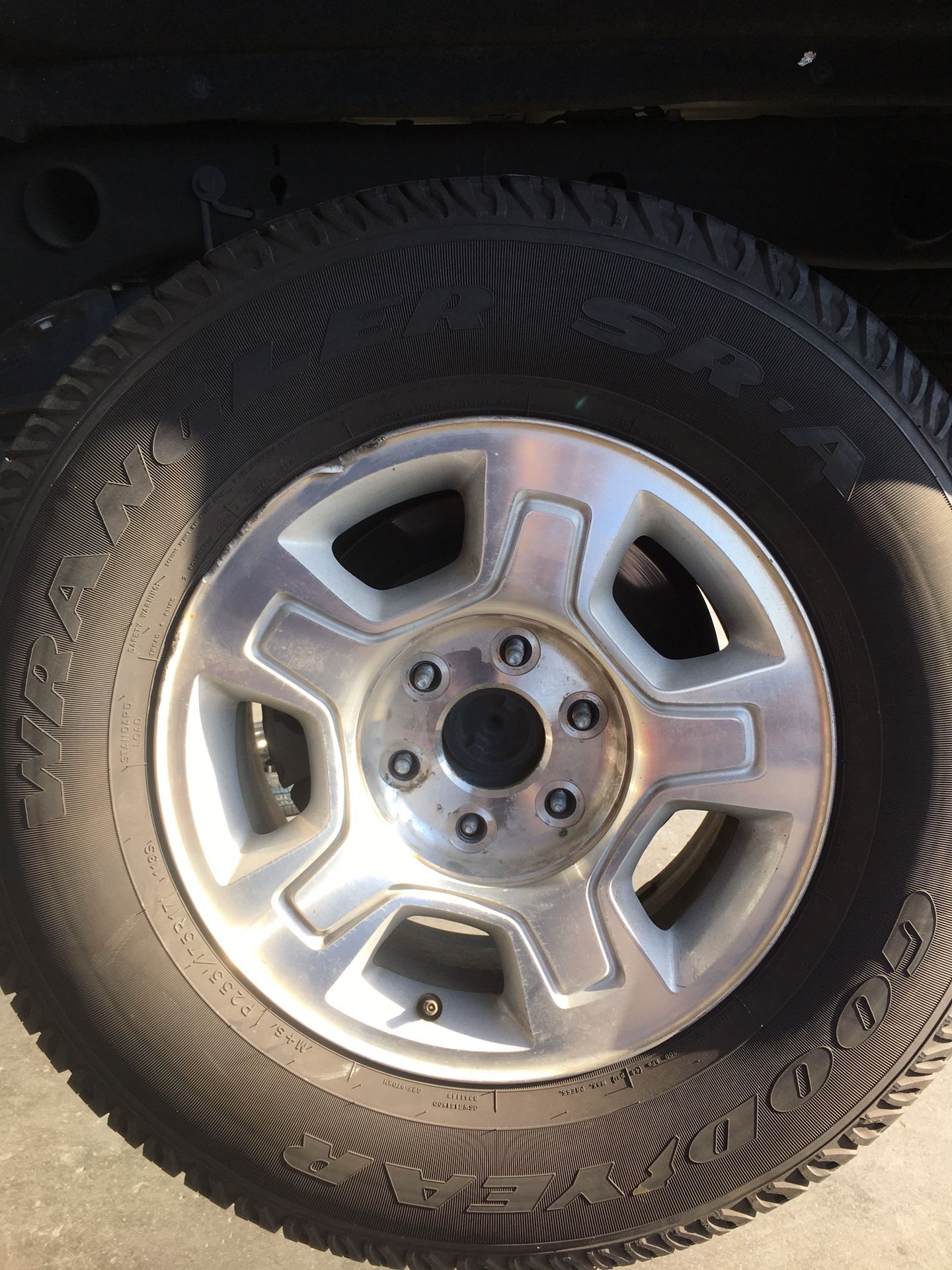 17” wheels with tires