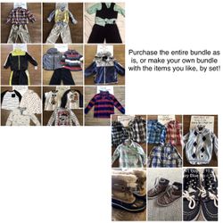 NWT / EUC / VGUC 4T Fall / Winter Bundle (Outfits, Jackets, Shoes, Suit)