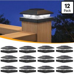 APONUO Solar Post Cap Lights for 4x4 Posts
