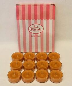 Partylite Just Desserts Apple Strudel tea light candles box of 12 retired scent