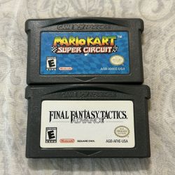 Nintendo Gameboy Advance Mario Kart Super Circuit Final Fantasy Tactics