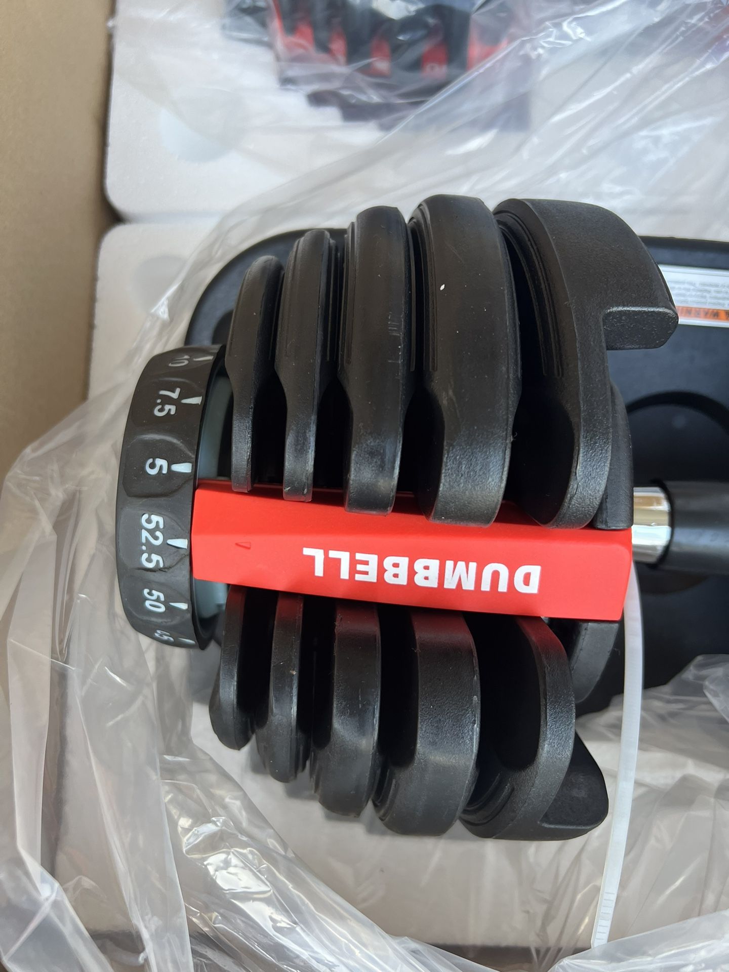 Dumbbell Set - Adjustable Weight 5lb - 52.5lb