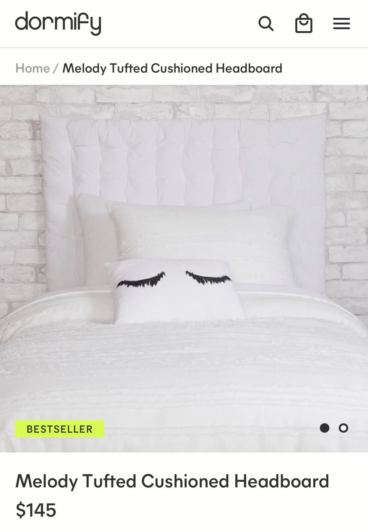 Dormify Melody Tufted Cushioned Headboard