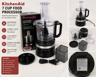 KitchenAid 7-Cup Food Processor – Complete, Tested & Works Great