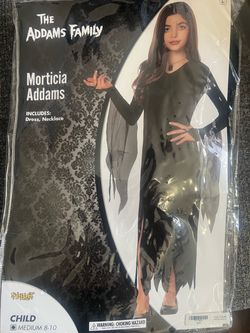 Morticia Addams Child Halloween Costume Medium 8-10