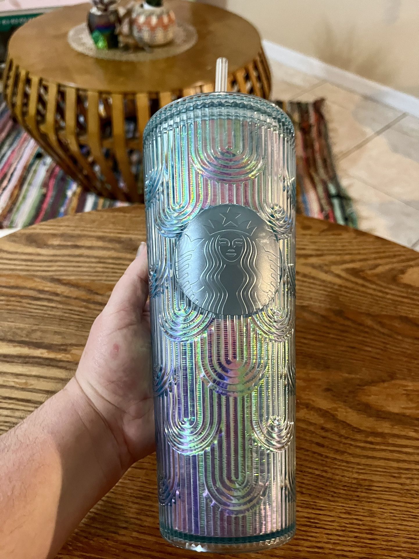 Rare 2022 Starbucks Iridescent Mermaid Scale Tumbler - 24 oz Venti