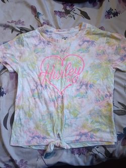 👚👕 Hurley Girls Tie-Dye Graphic Tee Teen Size Large👕👚