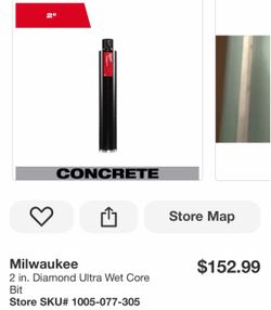 Milwaukee 2 in. Diamond Ultra Wet Core Bit