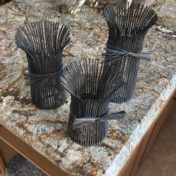 Antique Bronze Set Of Candle Holders