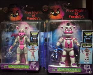 Jazwares Five Nights At Freddys Sister location world of figures Funtime foxy and Funtime Freddy
