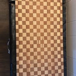 Wooden Checkered Cutting Board