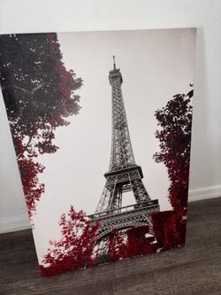 Eiffel Tower Painting With Crystal Glitter