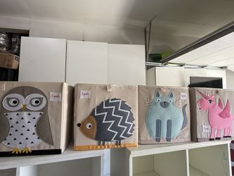 4  13x13 Bins For Storage Kids 