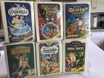 McDonalds 1996 Walt Disney Masterpiece Collection Happy Meal VHS Toy Lot of 6