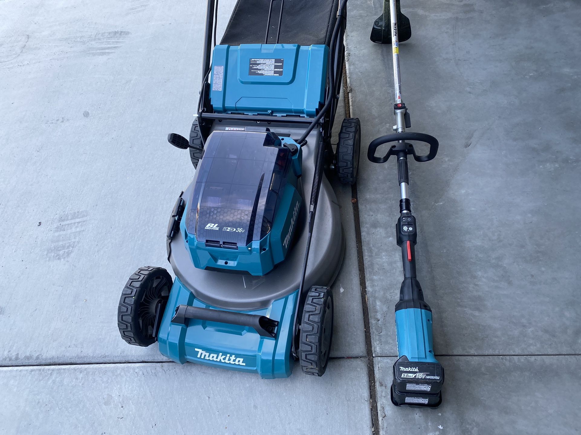 Makita Lawn Mower and Weed Wacker 