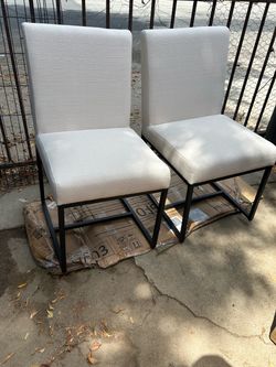 Linen Upholstered Dinning Chairs set of 2