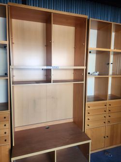 Blond entertainment center