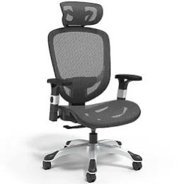 Union & Scale™ FlexFit™ Hyken Ergonomic Mesh Swivel Task Chair, Black 