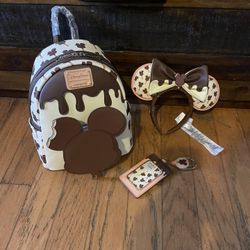 Disney Backpack ,Ears And Card Holder 