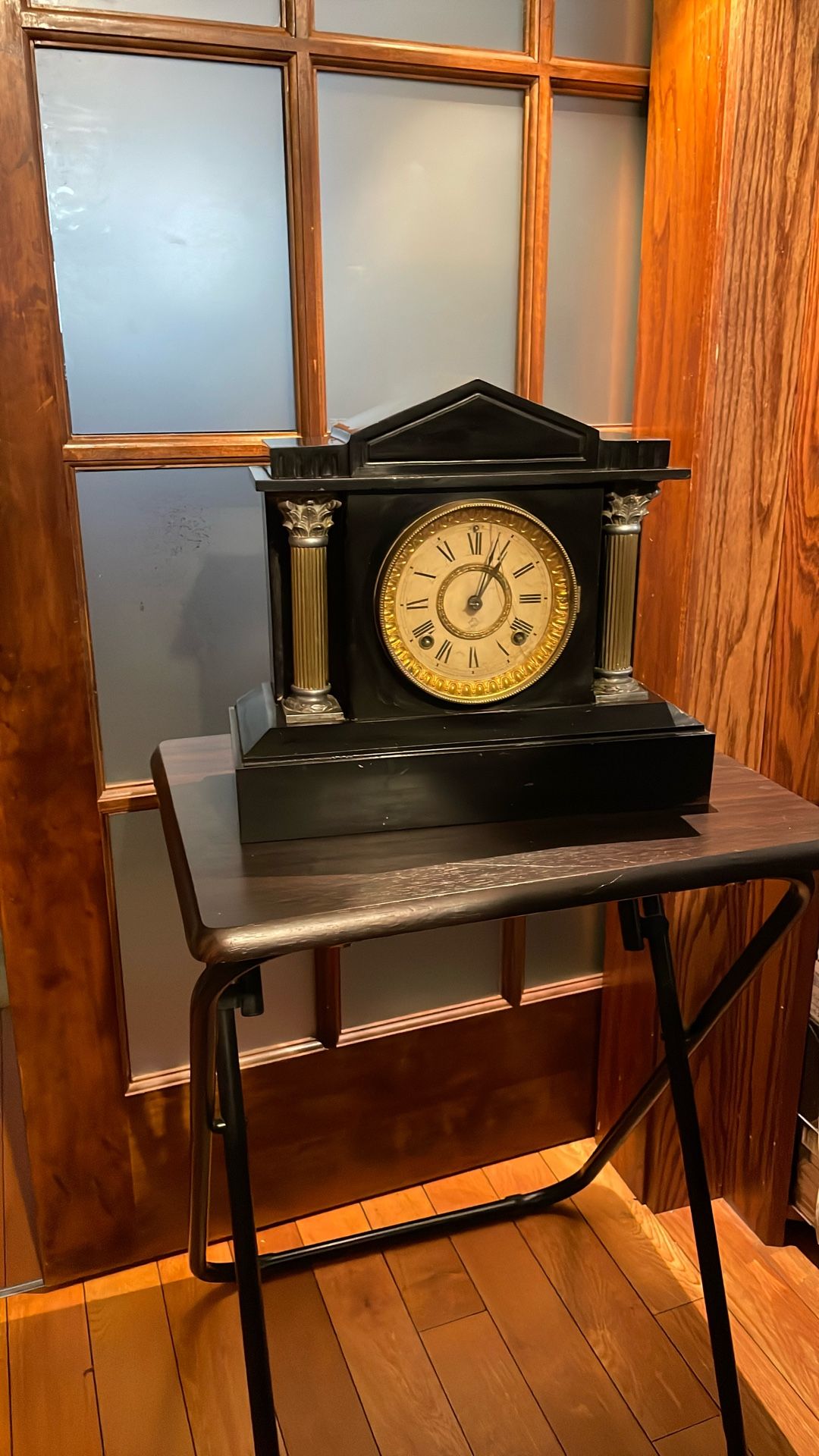 Really Antique Very Heavy Black Clock