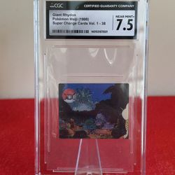 Giant Rhyndon Pokemon Meiji (1998) - Super Change Cards CGC 7.5 - POP 1