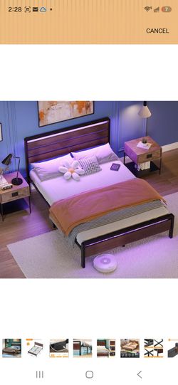 VINGLI Full Size Bed Frame