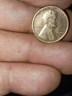 1949 D Wheat Penny Error L On Rim $150