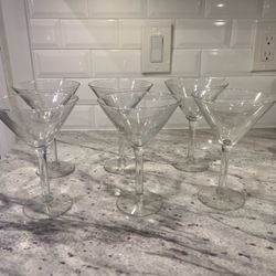 6 Martini Glasses