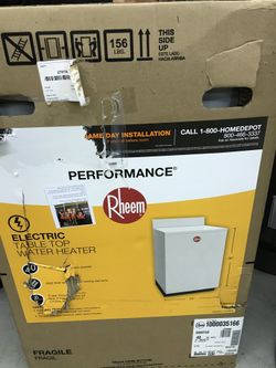 Rheem 40gal Electric water heater table top
