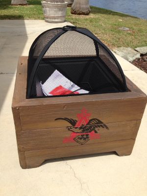 Budweiser Anheuser Busch Wood Burning Fire Pit For Sale In Ruskin