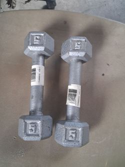 5 Pound dumbells