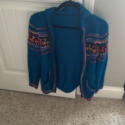 Blue Zip Up Jacket