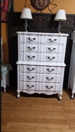 Thomasville French Provincial Highboy Dresser Chest Solid Wood Measurements On Picture PICKUP ONLY