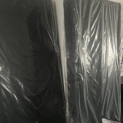 Two twin box springs and a King Metal Frame 