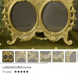 Antique French Brass Frame No Glass