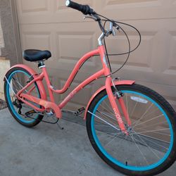26"x2.45. Wider tires COMMUTE WOMEN BEACH CRUISER BIKE. (M). aluminum 1x7 SPEEDS. Like New 👌🏼
