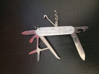 Victorinox Huntsman Swiss Army Knife in the Silver Tech variant 