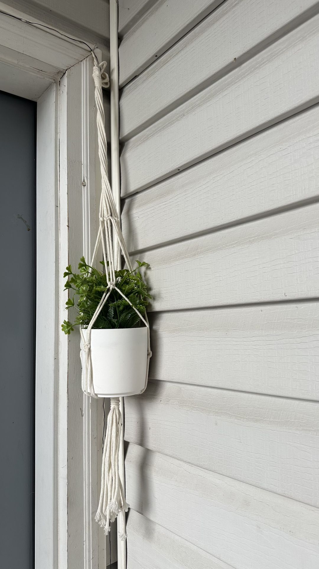 Set Of Two Fake Hanging Plants