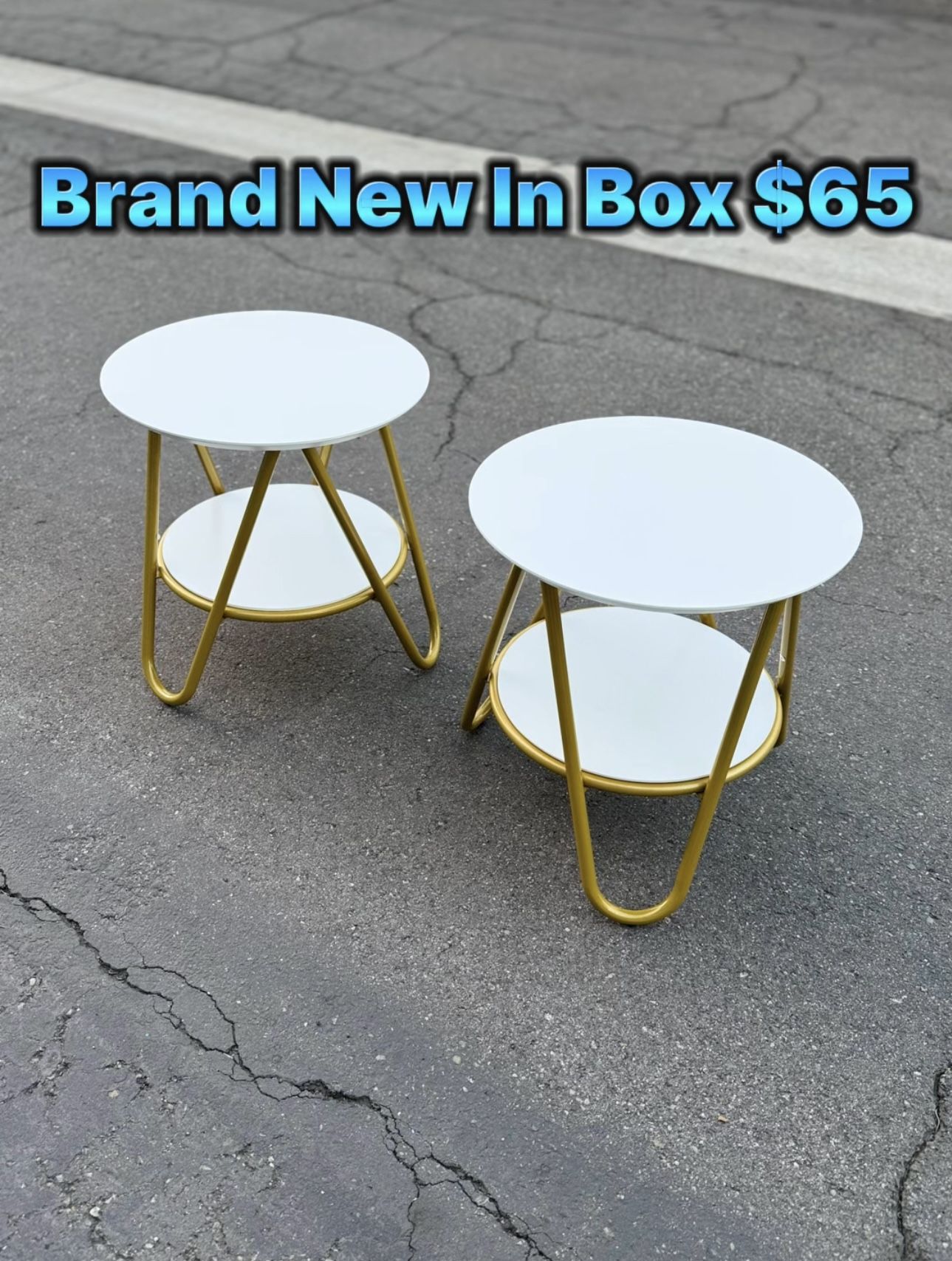 Side Tables Brand New End Tables New In Box Set Of 2 For $65