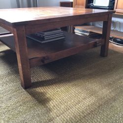 Stickley 1990s Mission Style Oak Coffee Table 