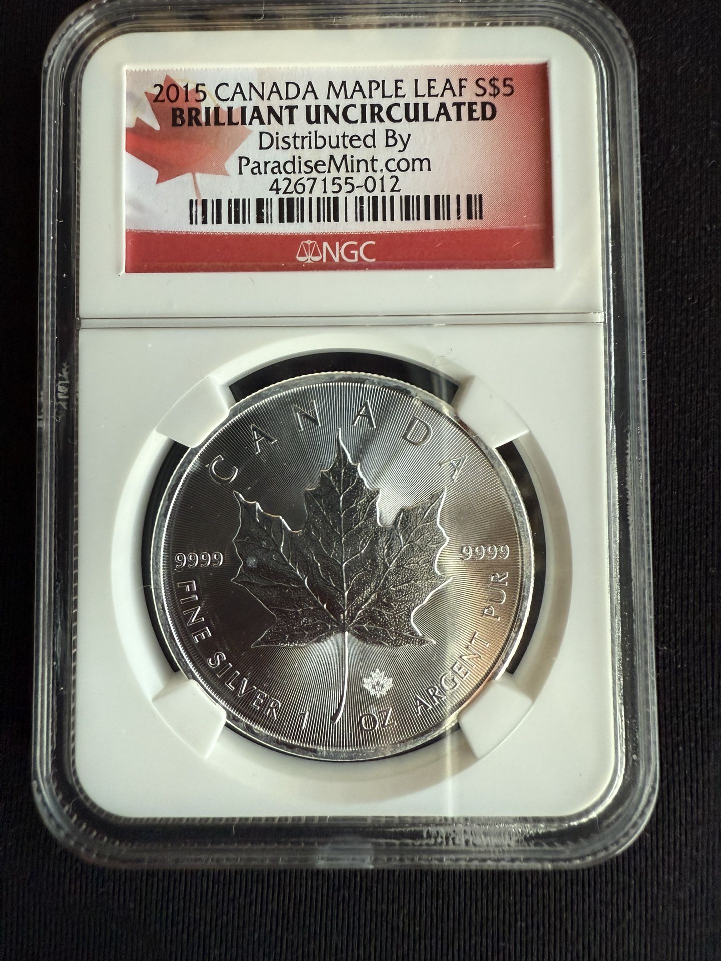 2015 1oz CANADA MAPLE LEAF SILVER COIN