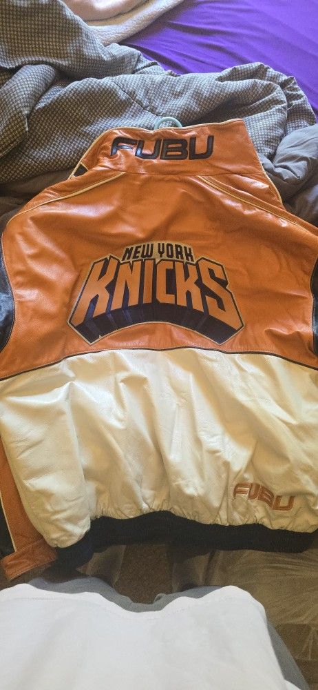 Fubu Leather Knicks Jacket
