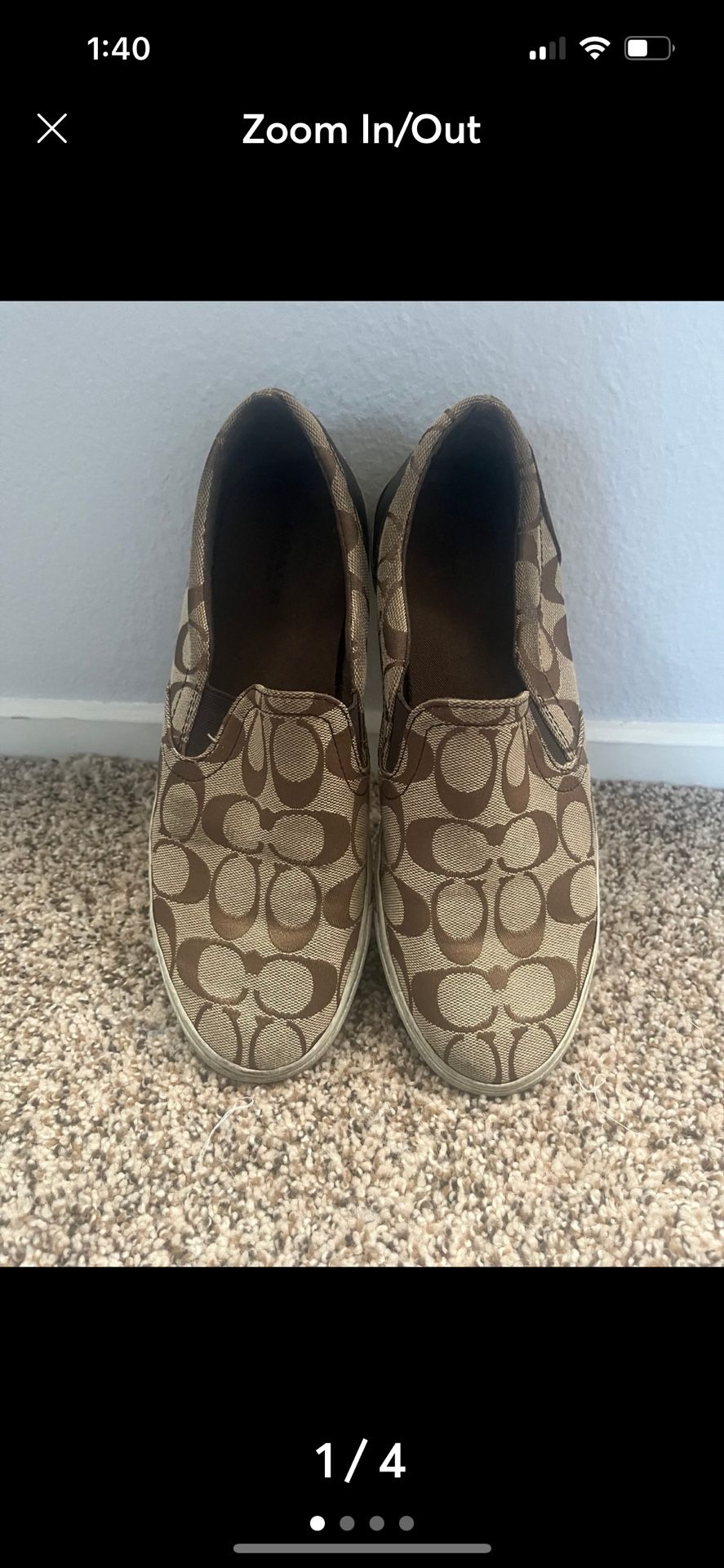 Coach Slip Ons 8.5